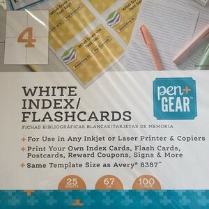 Card stock DIY Index Cards